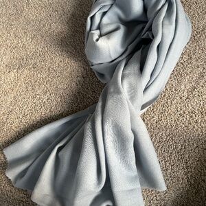 Ice blue/gray 100 percent wool big wrap for women